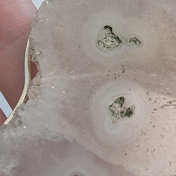 Necklace Pendants Triple Stalactite Slice Handmade Jewelry in Sterling Silver - Picture 9 of 10